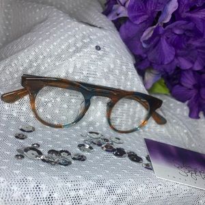 Round Blue/Orange Eyeglasses